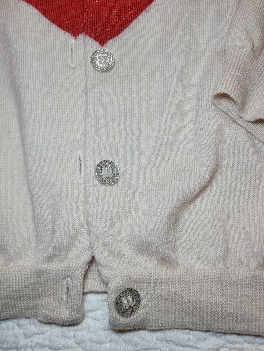Pink Chicken Hannah Merino Wool Cardigan Sweater Heart Sz 8 - Picture 3 of 11